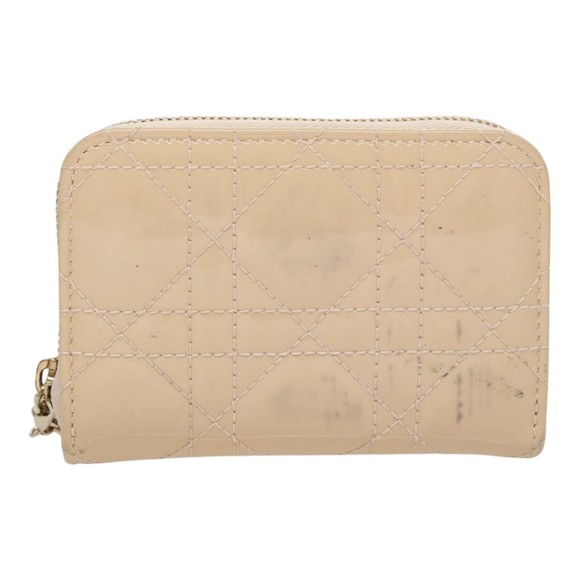 Christian Dior Canage Card Case Enamel Beige Auth ar13203 - Picture 2 of 16